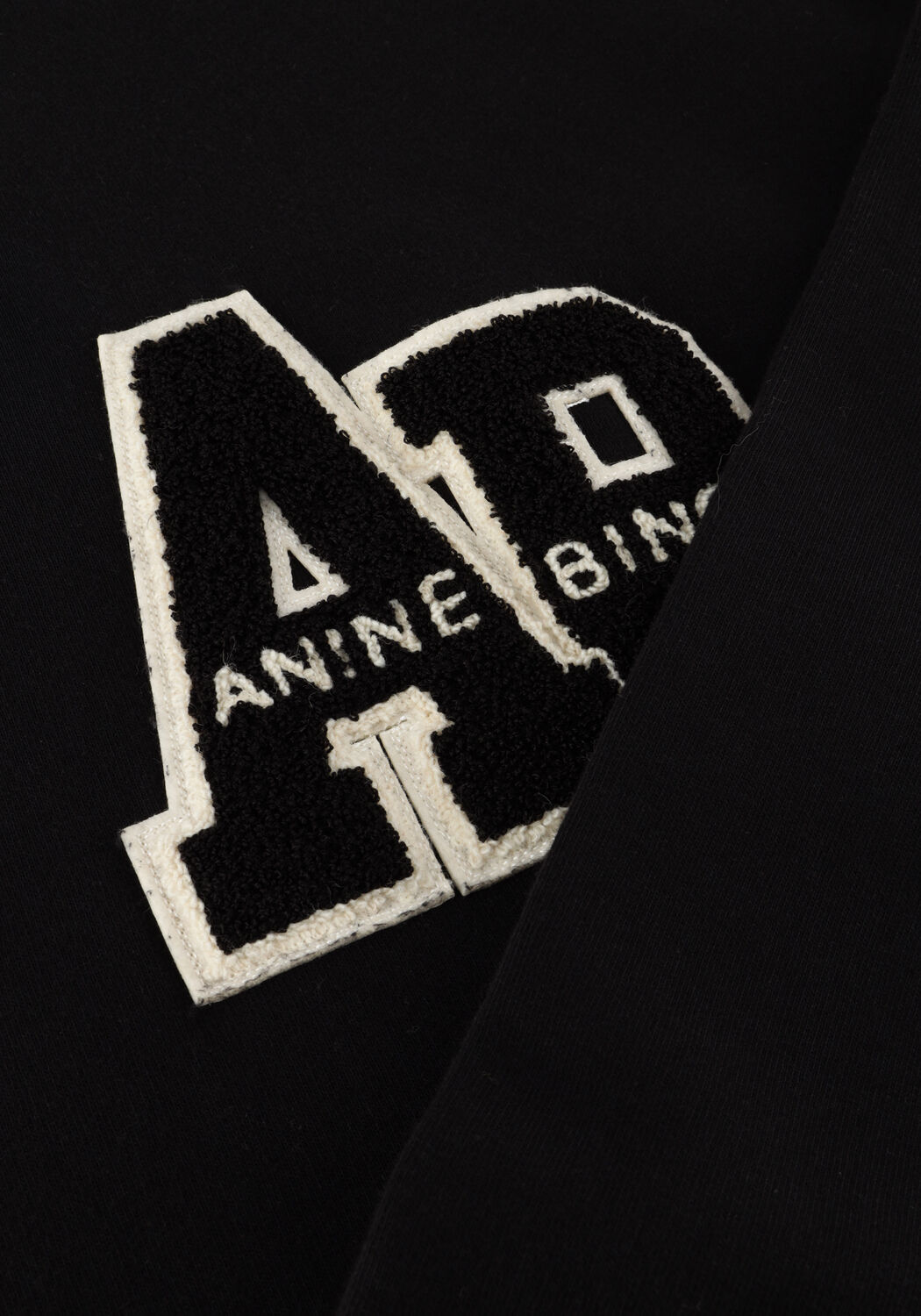 Zwarte ANINE BING Sweater MILES OVERSIZED SWEATSHIRT LETTERMAN - large