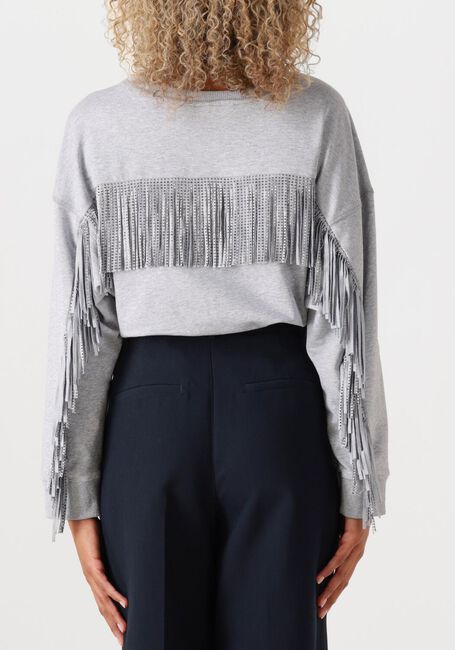 Lichtgrijze CO'COUTURE Trui STUDCC FRINGE SWEAT - large