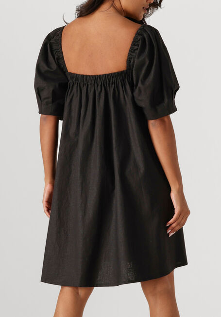 Zwarte GESTUZ Mini jurk ELARAHGZ LINEN SHORT DRESS - large