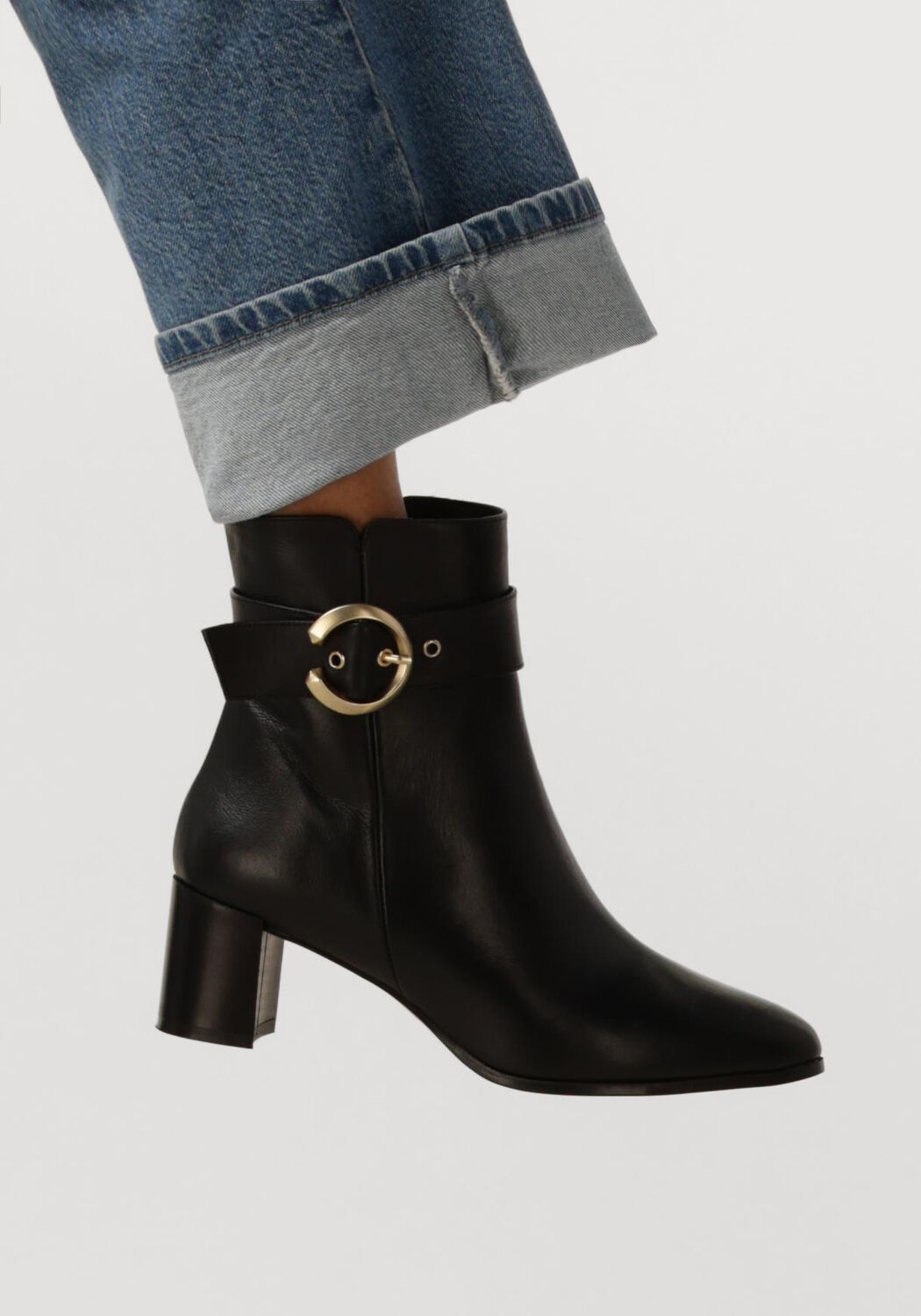 Zwarte NOTRE-V Enkellaarsjes 8552 - large