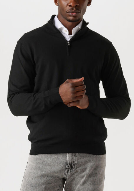 Zwarte PROFUOMO Trui PULLOVER HALF ZIP - large