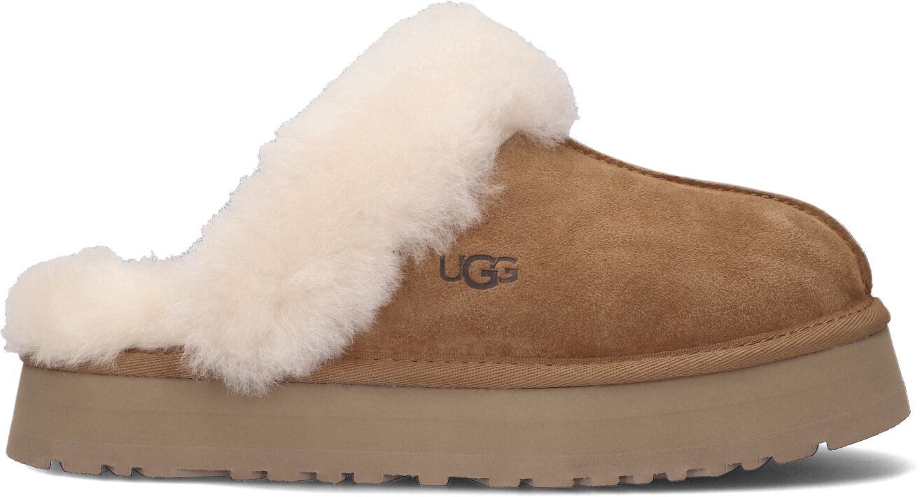 UGG Pantoffels
Dames W Disquette, Maat: 38, Materiaal: Suède, Kleur: Cognac
