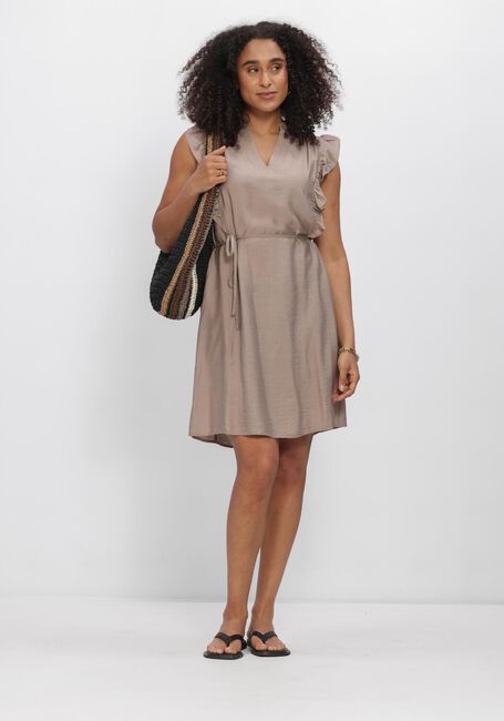 Zand CO'COUTURE Mini jurk HERACC FRILL SS CROP V-DRESS - large