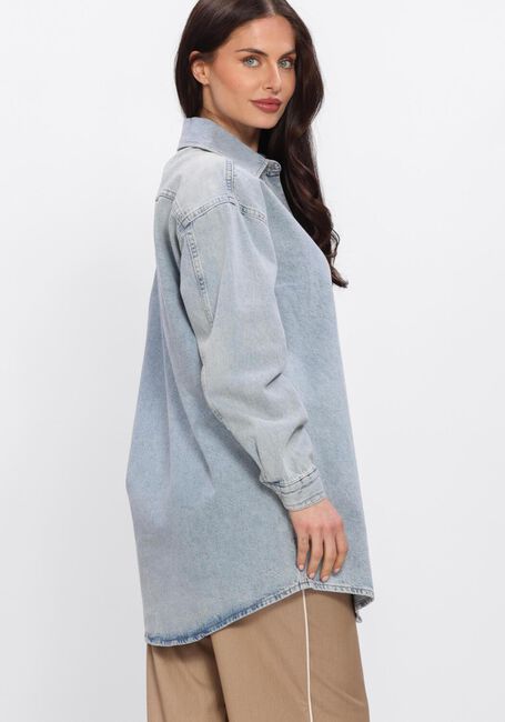Lichtblauwe ALIX THE LABEL Blouses LADIES WOVEN FLOWY DENIM OVERSIZED BLOUSE - large