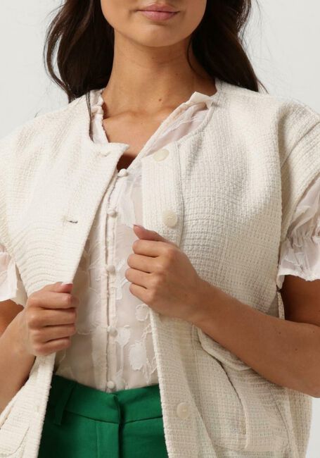Beige MINUS Vest AVANA BOUCLE VEST - large