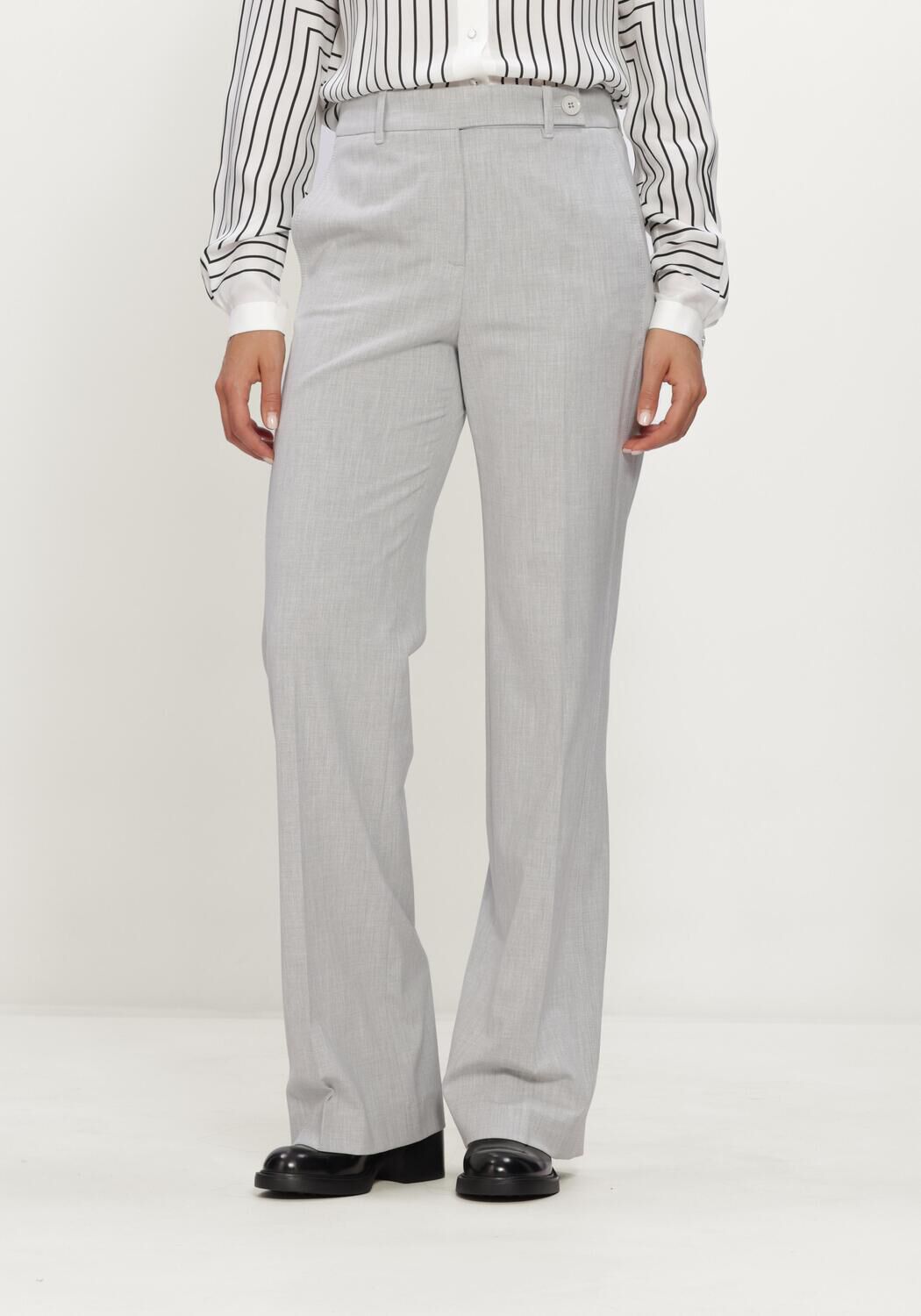 Lichtgrijze MARC CAIN COLLECTION Flared broek PANTALON FAID - large