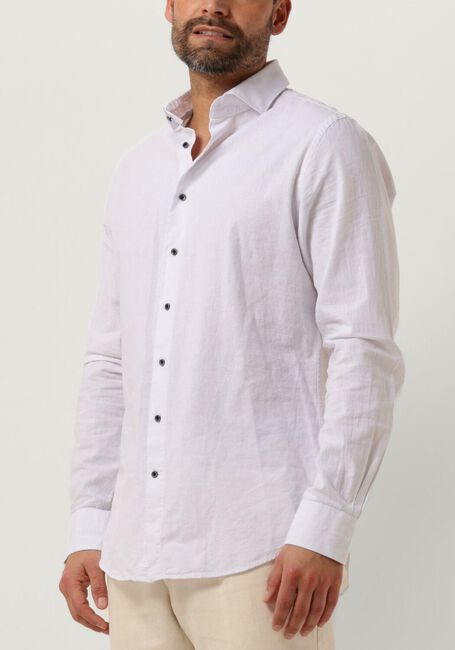Witte PROFUOMO Klassiek overhemd SHIRT CUTAWAY SC COTTON LINNEN - large