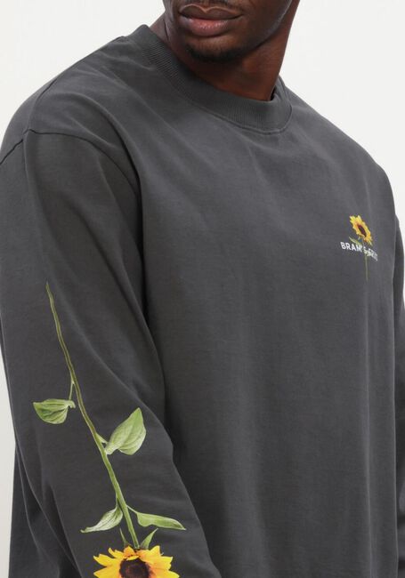 Zwarte BRAM'S FRUIT T-shirt SUNFLOWER LONGSLEEVE - large