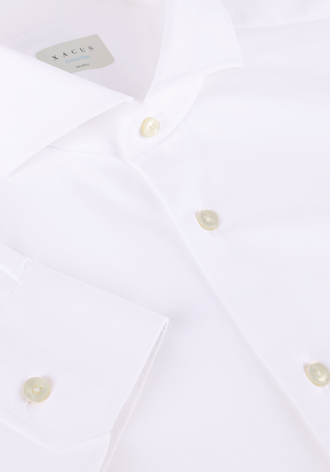 Witte XACUS Klassiek overhemd ACTIVE SHIRT 558ML - large