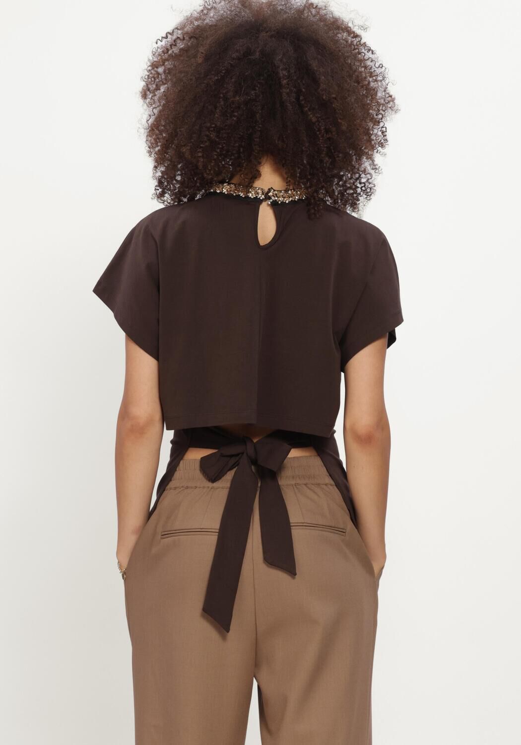 Bruine BRUUNS BAZAAR Top ALNUSBBVERENA BLOUSE - large