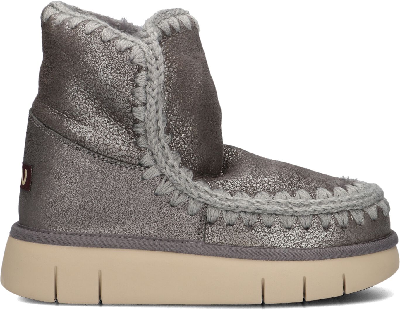 Mou Enkelboots Dames Eskimo18bounc Met, Maat: 40, Materiaal: Suède, Kleur: Zilver