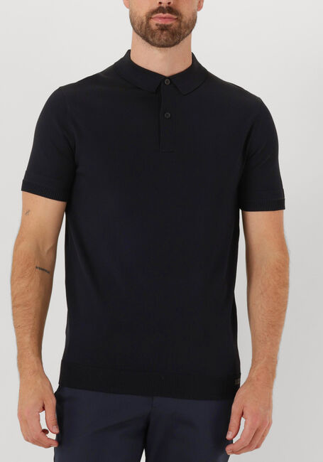 Donkerblauwe GENTI T-shirt POLO BUTTON SS K2046-1260 - large