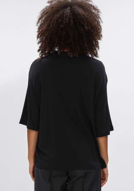 Zwarte ROHE Top OVERSIZED SOFT MERINO T SHIRT - large