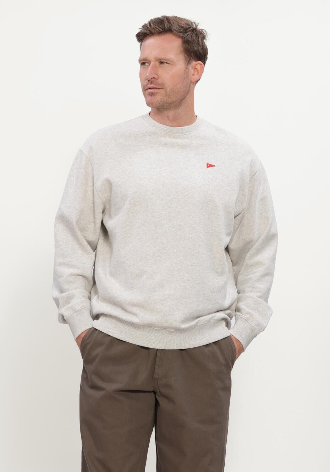 Grijze FOR&Eacute;T Sweater FLAG SWEATSHIRT - large