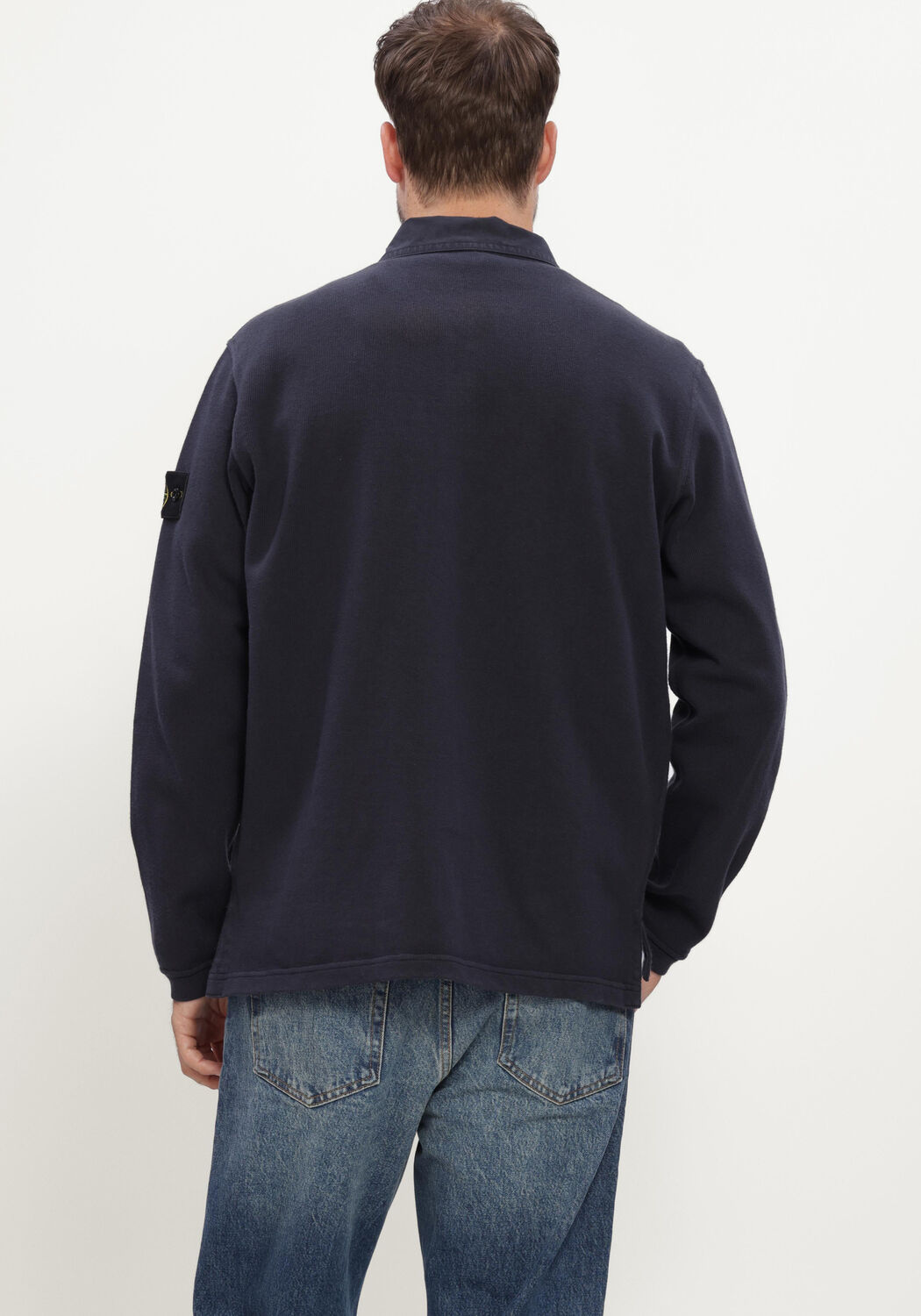 Blauwe STONE ISLAND Sweater LS POLO S0406 - large