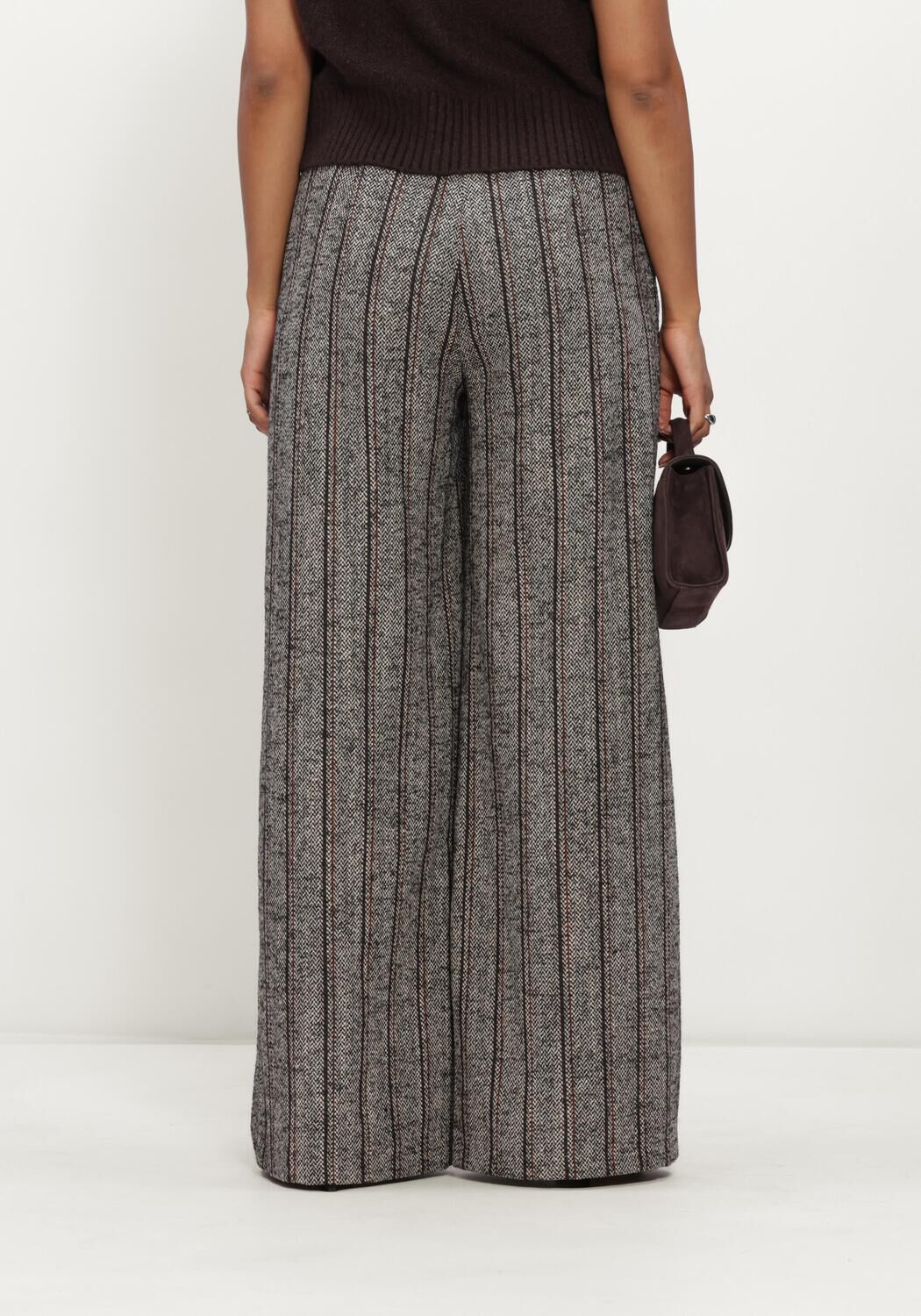 Grijze CAROLINE BISS Wijde broek 4577 - large