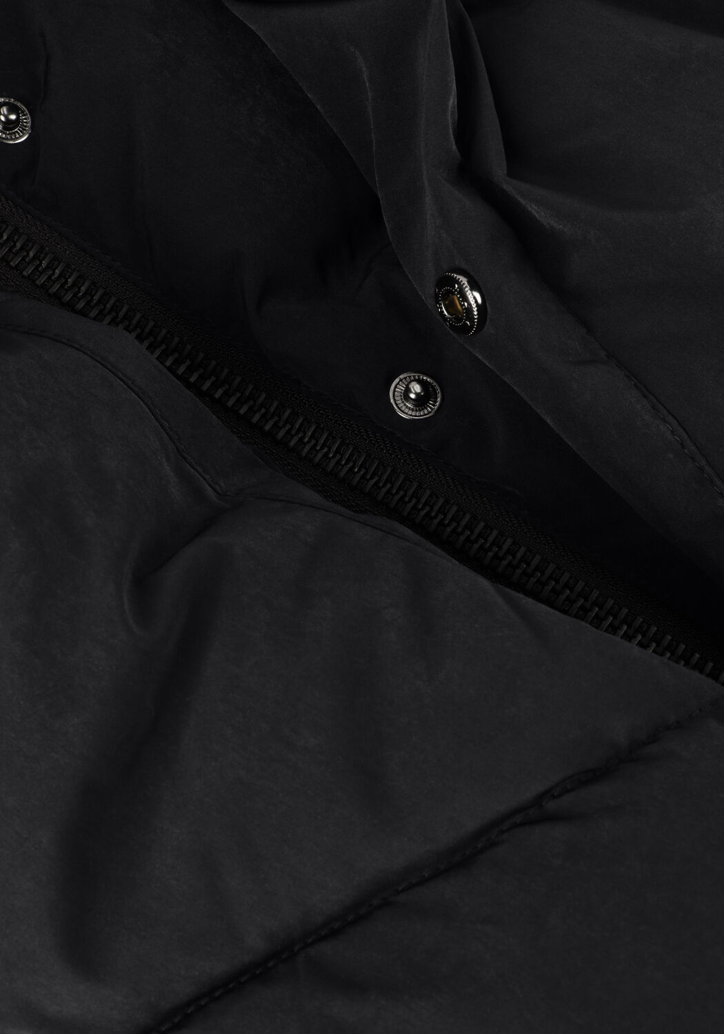 Zwarte BLONDE08 Gewatteerde jas KORTE DOORGESTIKTE JAS - large