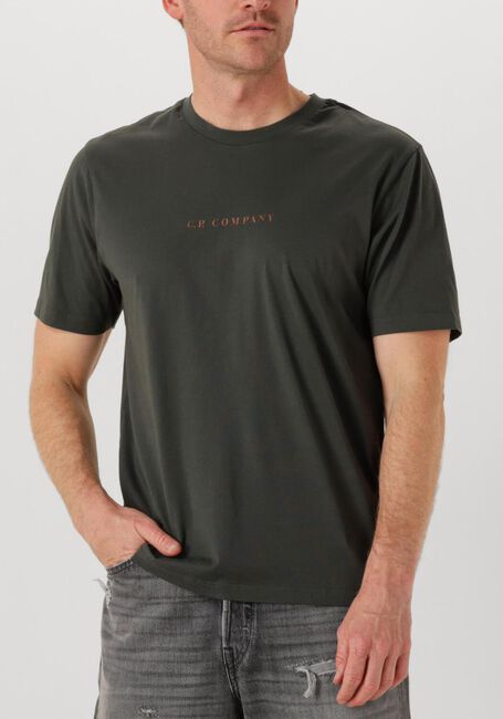 Donkergroene CP COMPANY T-shirt T SHIRTS SHORT SLEEVE IN JERSEY 30/1 - large