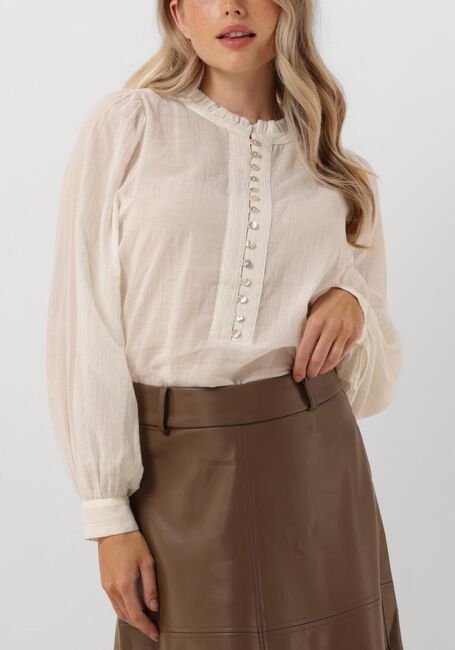 Witte RUBY TUESDAY Blouses IREM BLOUSE WITH SMALL PLEATS + BUTTONS PLACKET - large
