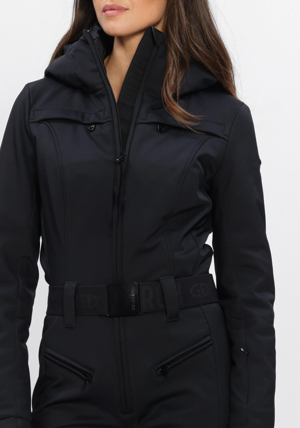 Zwarte GOLDBERGH Playsuits PARRY SKI SUIT FAUX BORDER - large