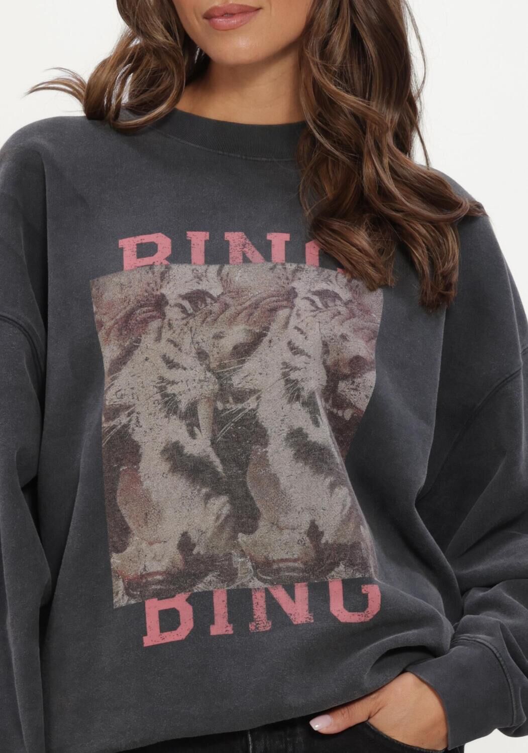 Zwarte ANINE BING Sweater MILES SWEATSHIRT TIGER BING - large