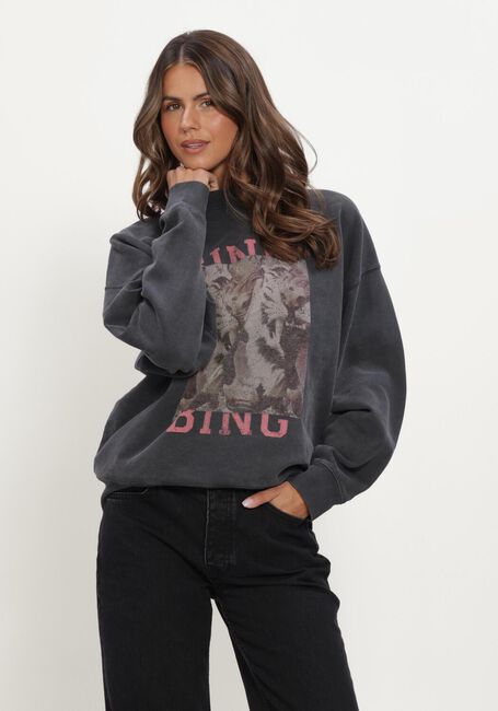 Zwarte ANINE BING Sweater MILES SWEATSHIRT TIGER BING - large