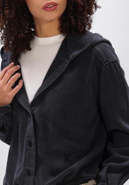 Zwarte CLOSED Blouses SHIRT WITH HOOD - large