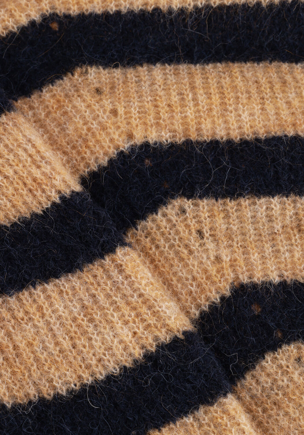 Bruine MOS MOSH Trui THORA STRIPE CREWNECK KNIT - large