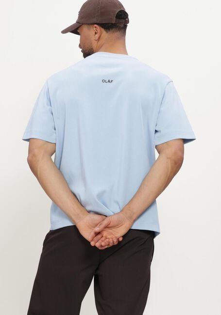 Lichtblauwe OLAF HUSSEIN T-shirt ESSENTIAL TEE - large