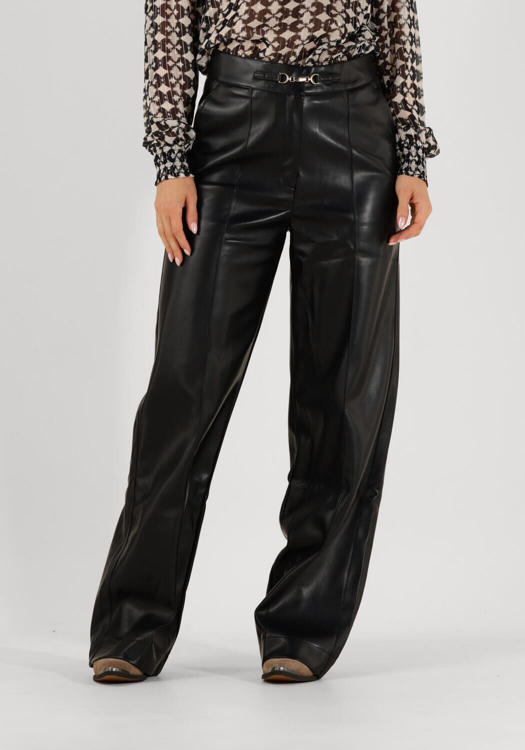 AAIKO Pantalon Dames Sonja Pu 766, Maat: XL, Kleur: Zwart