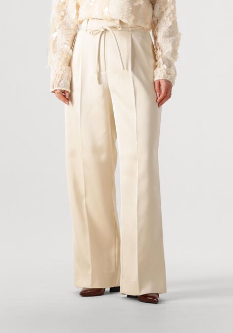 Creme SECOND FEMALE Wijde broek DAZZLE TROUSERS - large