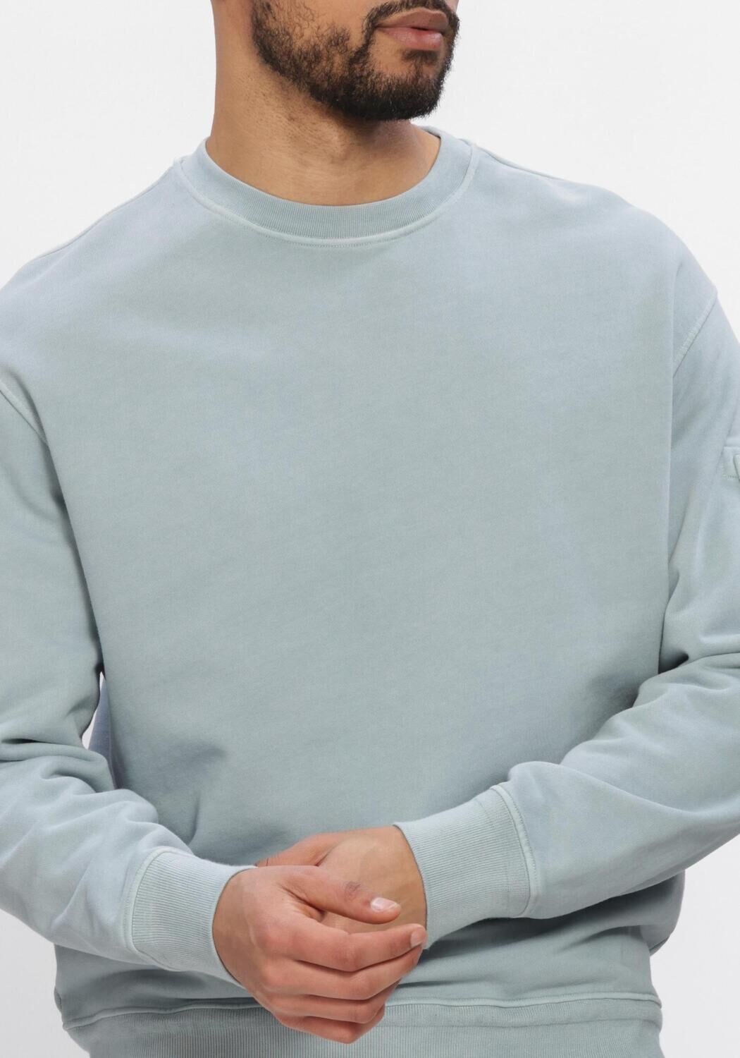 Donkerblauwe CP COMPANY Sweater COTTON DIAGONAL FLEECE CREWNECK LENS SWEATSHIRT - large