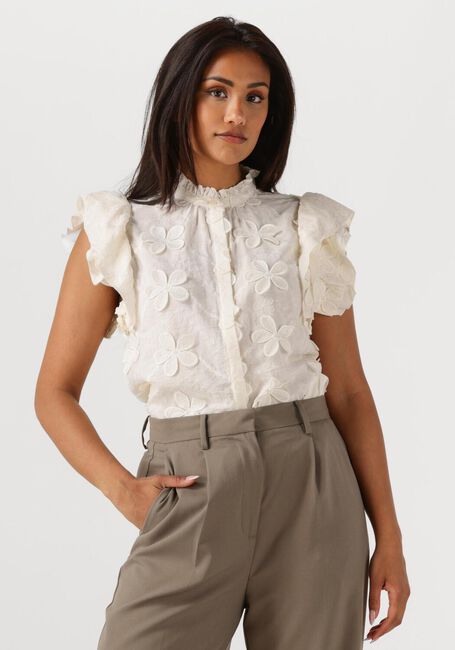 Witte AAIKO Blouses GEZANA EMBROIDERY VIS 671 - large