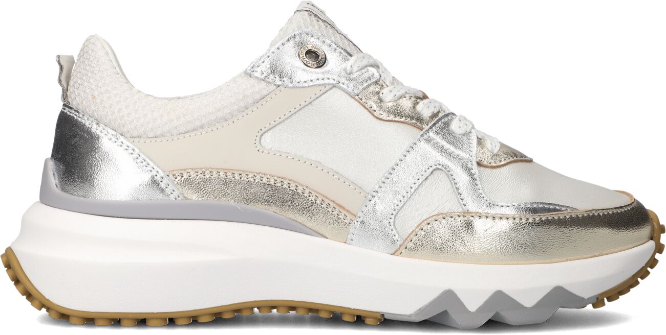 Floris van Bommel Lage Sneakers Dames Sfw-10111, Maat: 35, Materiaal: Leer, Kleur: Zilver