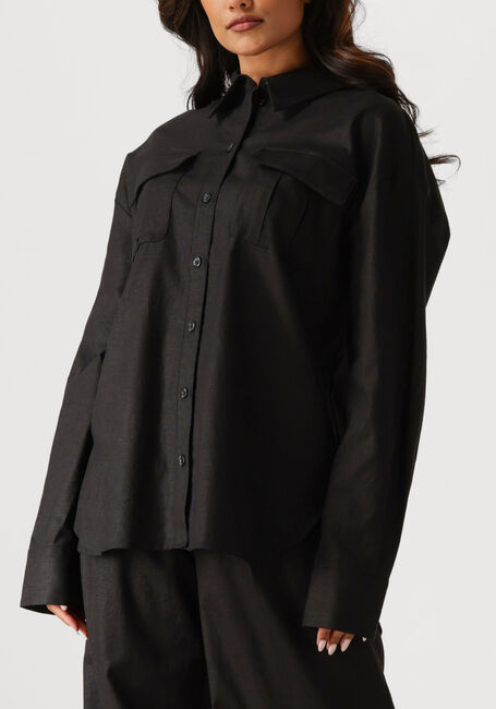 Zwarte GESTUZ Blouses ELARAHGZ LINEN SHIRT - large