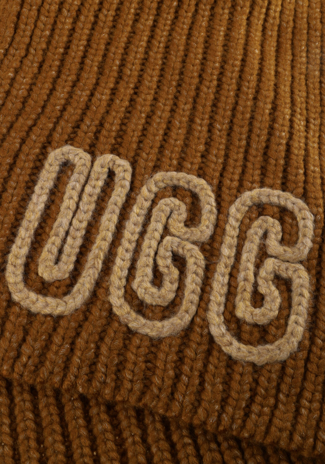 Camel UGG Sjaal U CHUNKY CRAFTED RIB SCARF - large