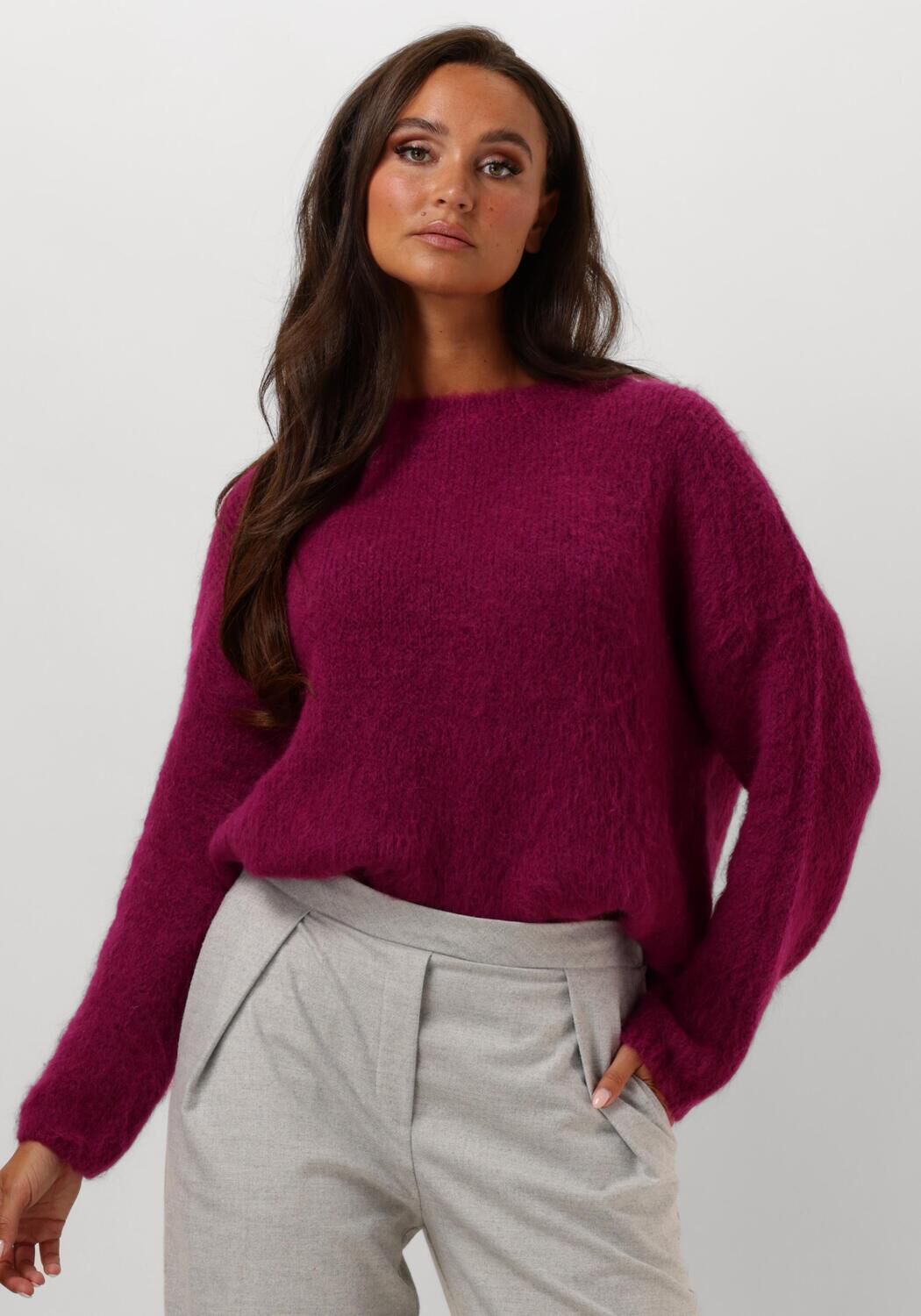 Amaya Amsterdam Trui Dames Bobbie Knitwear, Maat: L, Kleur: Paars