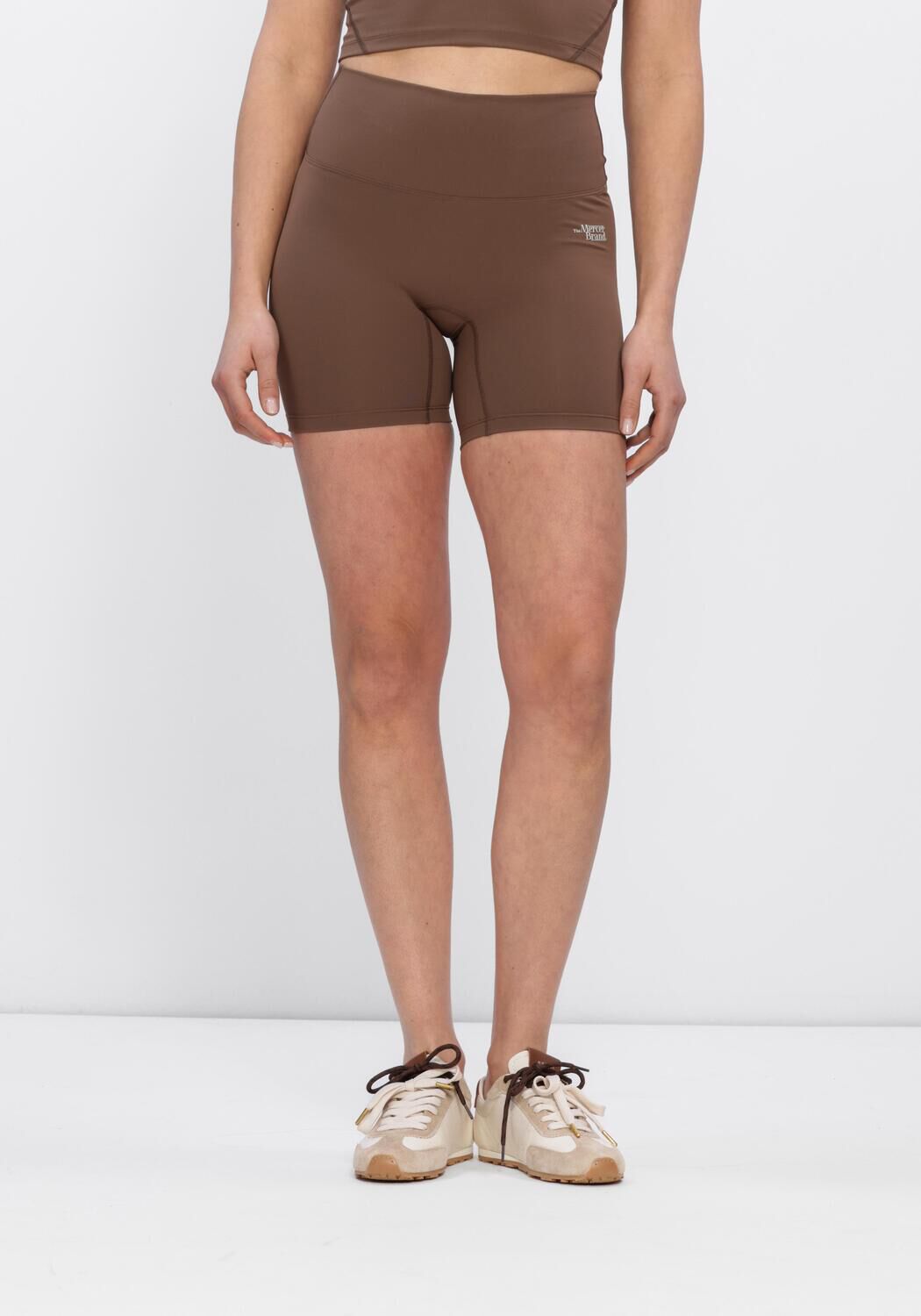 Mercer Amsterdam Korte Broek Dames The Mercer Short Legging, Maat: L, Kleur: Bruin afbeelding 1