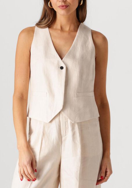 Gebroken wit COPENHAGEN MUSE Gilet NATURE WAISTCOAT - large