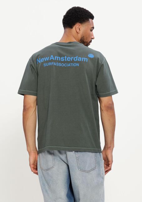 Groene NEW AMSTERDAM SURF ASSOCIATION T-shirt LOGO TEE - large