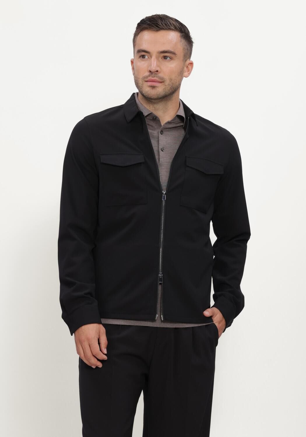 Zwarte STEFANO LAURAN Overshirts SL-CAESAR - large
