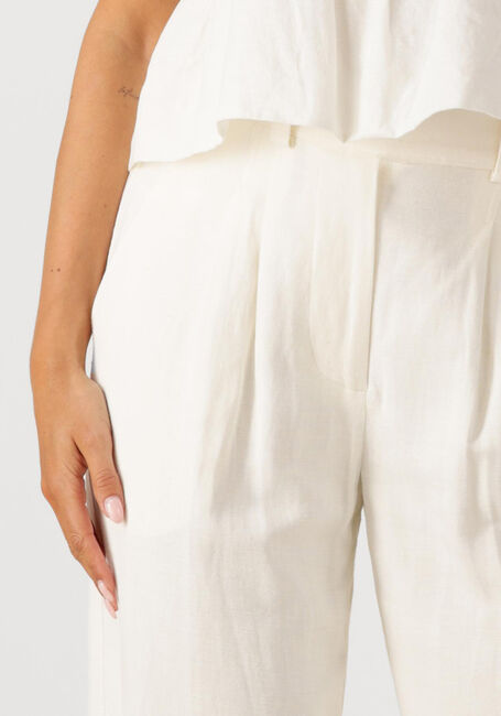 Witte SECOND FEMALE Wijde broek LINO TROUSSERS - large