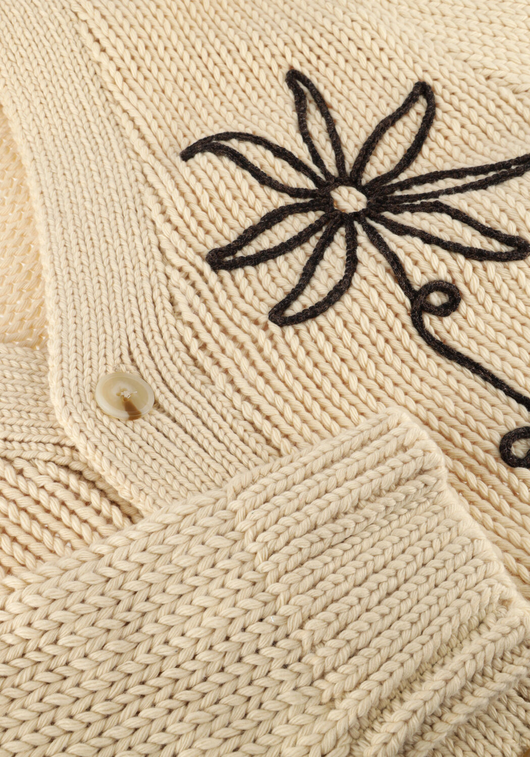 Ecru NN.07 Trui MIKA FLOWER 6620 - large