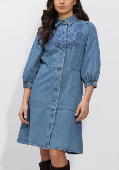 Blauwe SECOND FEMALE Jurken CORNELIA DENIM TUNIC DRESS - large