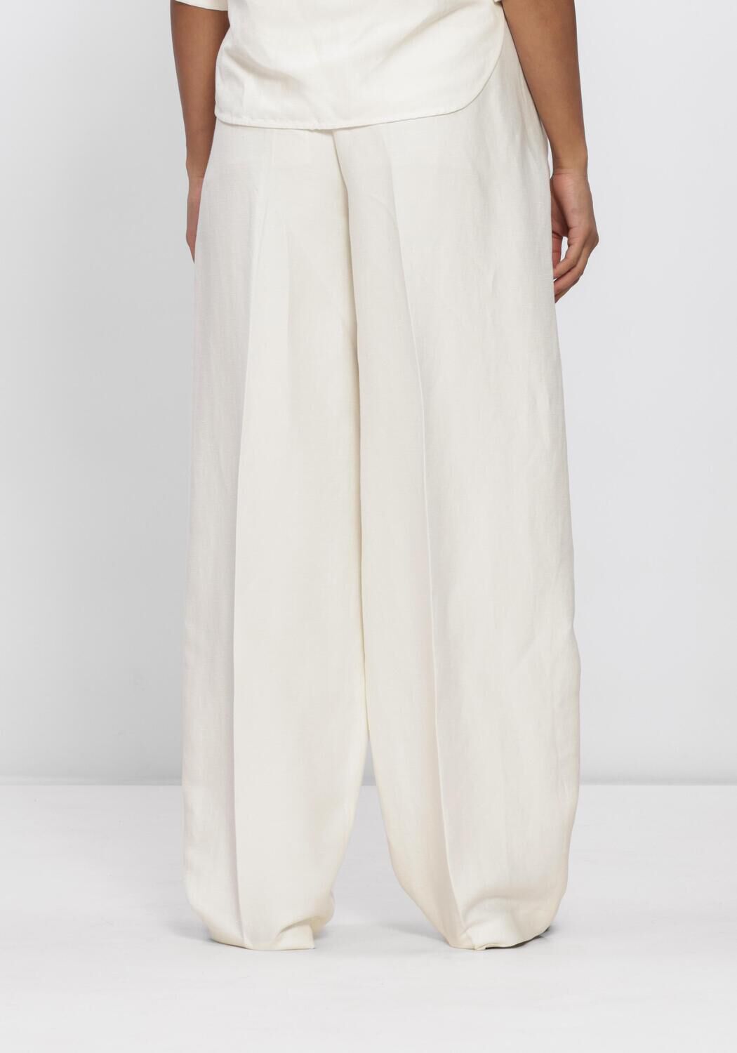 Witte CLOSED Wijde broek WENDLYN - large