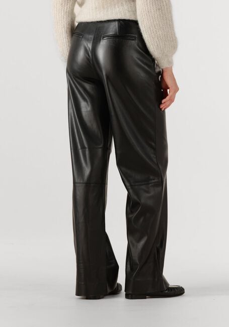 Zwarte DANTE6 Wijde broek JULES FAUX LEATHER PANTS - large