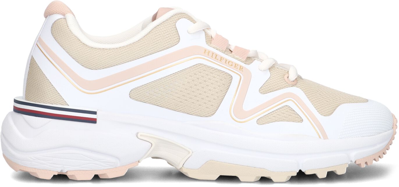 Tommy Hilfiger Lage Sneakers Dames Womens Trail Runner, Maat: 38, Materiaal: Textiel, Kleur: Wit