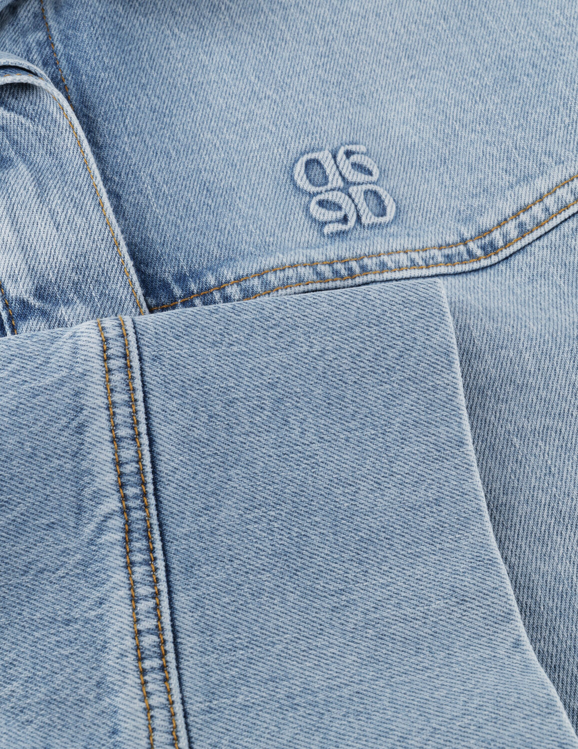 Lichtblauwe DANTE6 Spijkerjas TALISA DENIM CAPE SHIRT - large