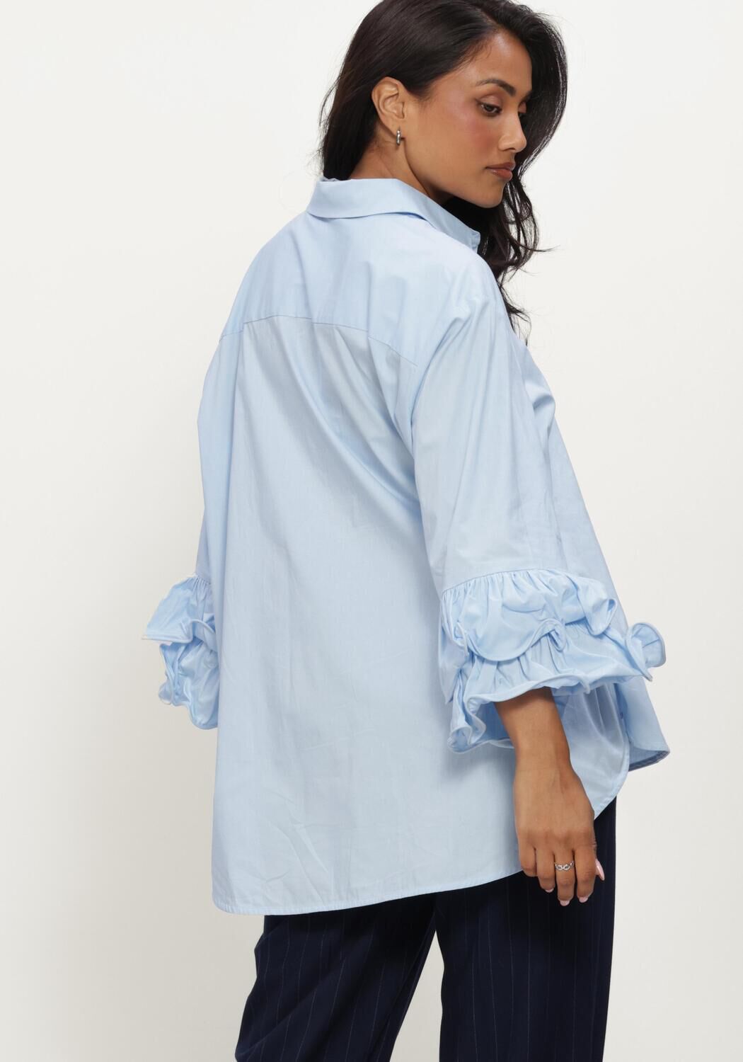 Lichtblauwe CO'COUTURE Blouses HALENCC FLARE SHIRT - large