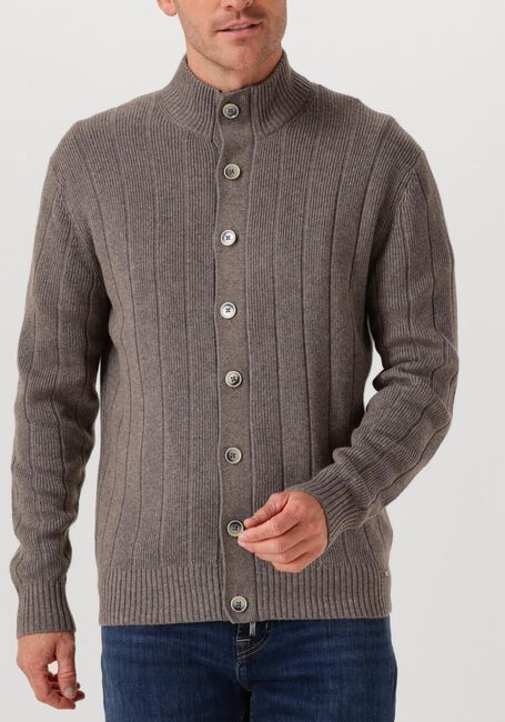 Taupe GENTILUOMO Vest CARDIGAN 8 BUTTONS - large